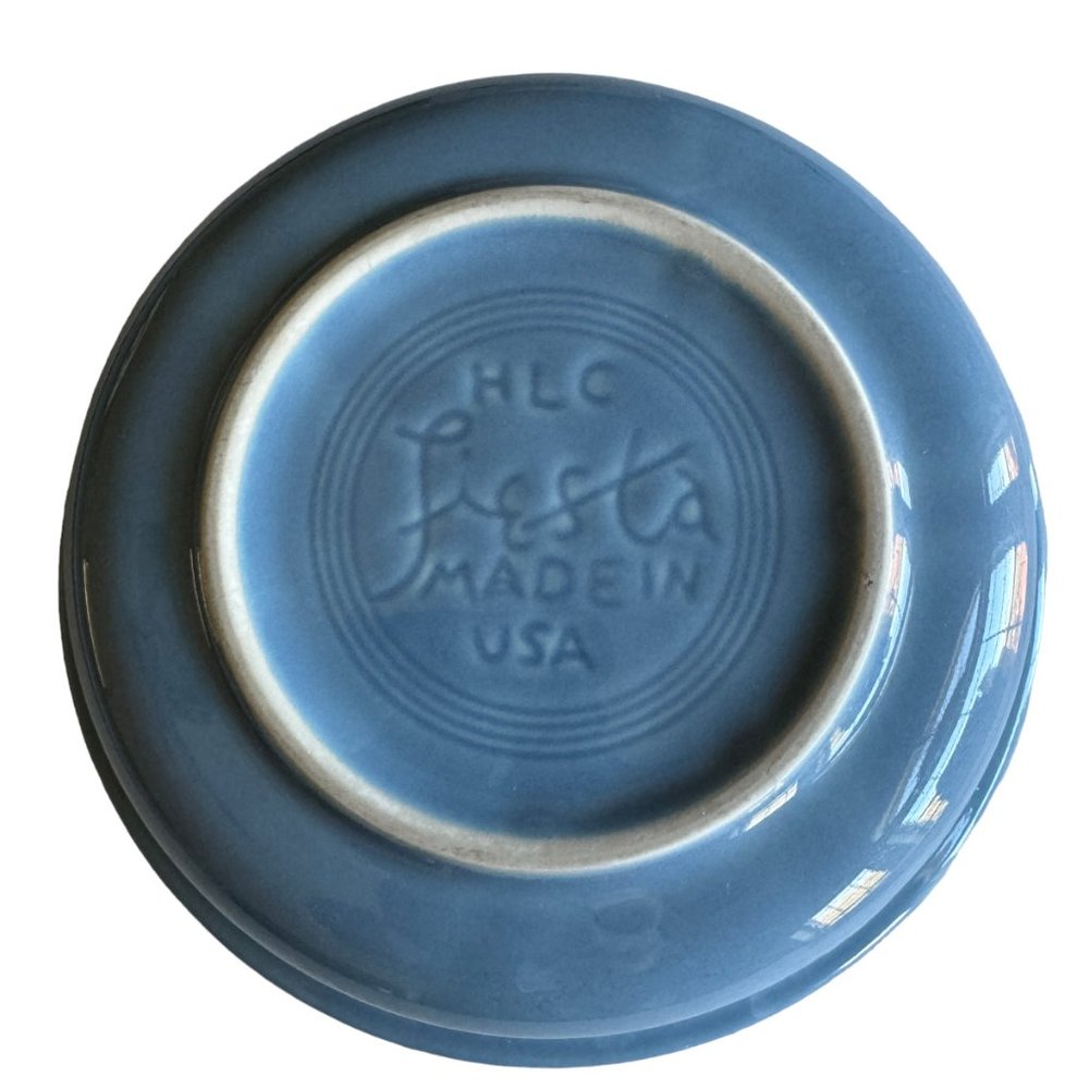 Homer Laughlin Fiestaware Coupe Soup Bowl Periwinkle Blue 1989 Homer Laughlin - Picture 4 of 6